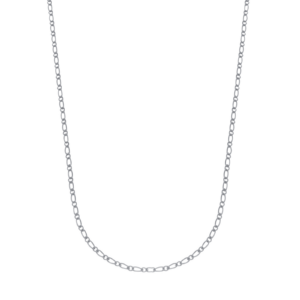Corrente  Masculina Elo 1 por 1 -  banhada em Ouro Branco