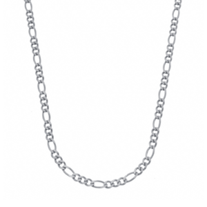 Corrente Masculina Elo 3 por 1 -  banhada em Ouro Branco