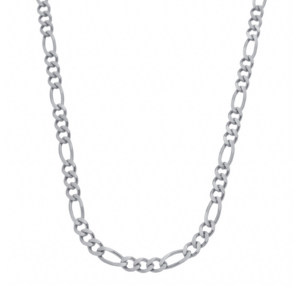 Corrente  Masculina Elo 3 por 1 -  banhada em Ouro Branco