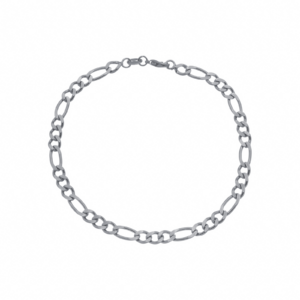 Pulseira  Masculina Elo 3 por 1 -  banhada em Ouro Branco