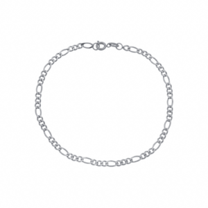 Pulseira Masculina Elo 3 por 1 -  banhada em Ouro Branco